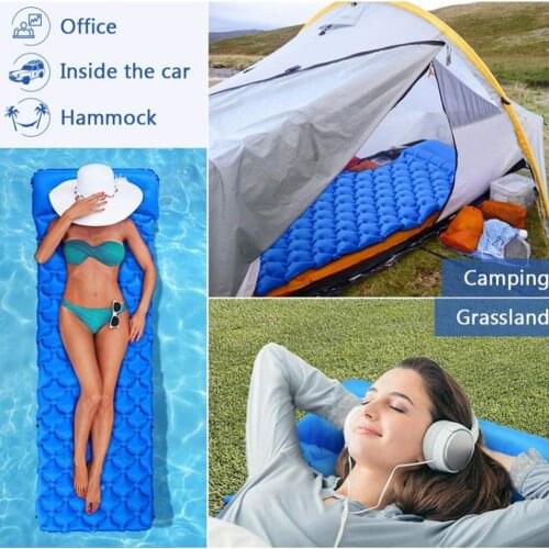 Camping Inflatable Cushion Ultra-light Portable Folding Inflatable Cushion Moisture-proof Outdoor Travel TPU Inflatable Cushion