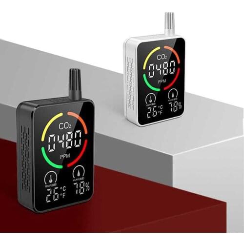 USB 3 In 1 Air Monitor Co2 Carbon Dioxide Detector Digital Temperature And Humidity Tester Greenhouse Air Quality Analyzer Meter