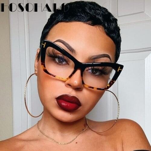 Cat Eye Vintage Glasses Women Men Square Clear Glasses Optical Eyeglasses Frame Transparent Lens Spectacle Frame