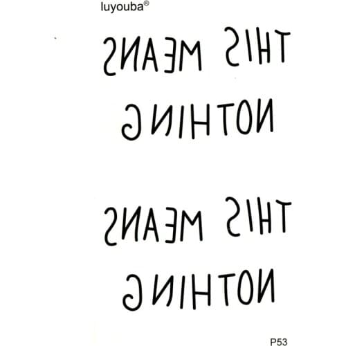 This is nothing Temporary Tattoo Sticker Fake Tattoo english letter Henna Tatoo Stickers Tattoo waterproof tattoo Men