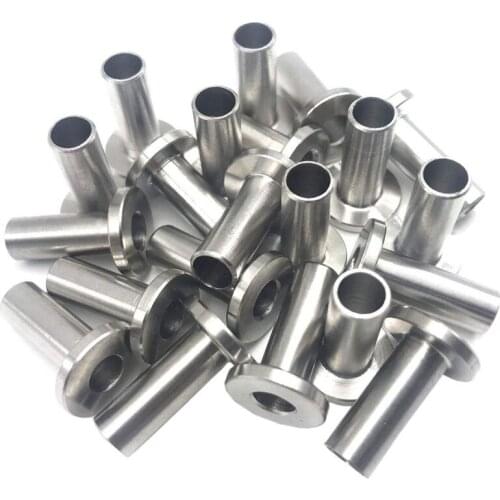 Stainless Steel Protector Sleeves for 1/8 inch Cable Railing, Wood Posts, DIY Balustrade T316 Marine Grade 24 Pack