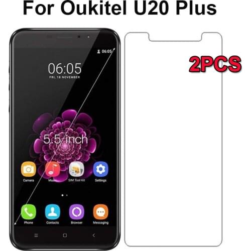 2PCS Screen Protector For Oukitel U20 Plus Case Tempered Glass For Oukitel U 20 Plus Glass Film Protective Cover Anti-Explosion