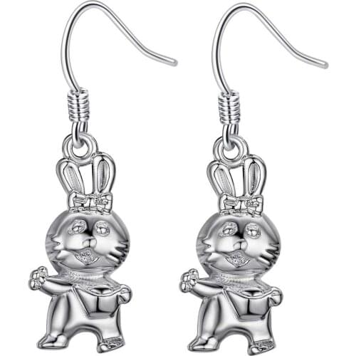 Run rabbit high quality Silver Earrings for women fashion jewelry earrings /UKRWMTBJ AVEWBJUE