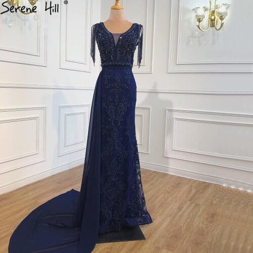 Dubai Wine Red Removable Sashes Prom Dresses 2020 Sleeveless Beading Tassel Luxury Gowns Serene Hill BLA60846