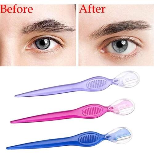 4pcs Eyebrow Trimmer Eye Brow Shaping Blades Shaver Brow Knife Facial Razor Face Hair Remover Cosmetic Makeup Beauty Tools Set