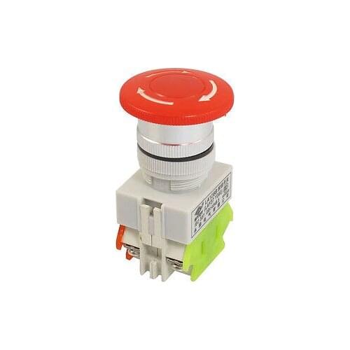 660V 10A 4 Terminals DPST 1NO 1NC Rotary Selector Push Button Switch