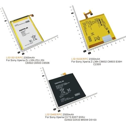 LIS1546ERPC LIS1501ERPC LIS1502ERPC battery For Sony Xperia C3 T3 S55T S55U ZL L35h ZQ L35 C6502 Z L36h C6602 C6603 S39H battery
