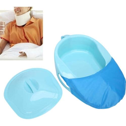 Professional Bedpan Thick PP Bedridden Patient Bed Pan with Lid for Elderly Men Women