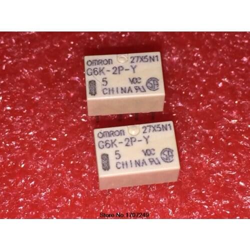 Free Shipping 10pcs/lot new original Omron relay G6K-2P-Y-5VDC G6K-2P-Y-5V G6K-2P-Y-DC5V G6K-2P-Y 5VDC 1A 8Pin