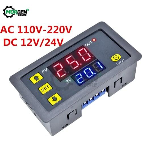 AC110V 220V DC 12V 24V Digital Time Delay Relay LED Display Cycle Timer Control Switch Adjustable Timing Relay Time Delay Switch