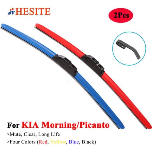 HESITE Blue Windshield Wiper Blades For KIA Picanto GT SA SRS Car Accessories 2007 2008 2009 2010 2011 2012 2013 2018 2019 2020