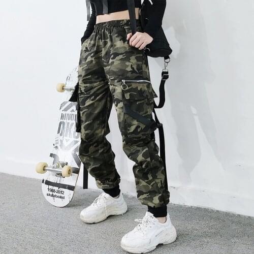 Camouflage Straight Casual Harem Pants For Hip Hop Dance Costume Adult New Beam Feet Radish Overalls Street Wear Ropa Hiphop 439