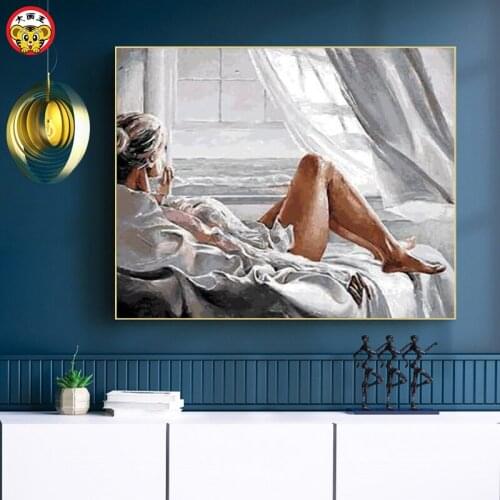 DIY digital oil painting living room landscape flowers and cartoon characters custom hand-painted coloring decorative painting s