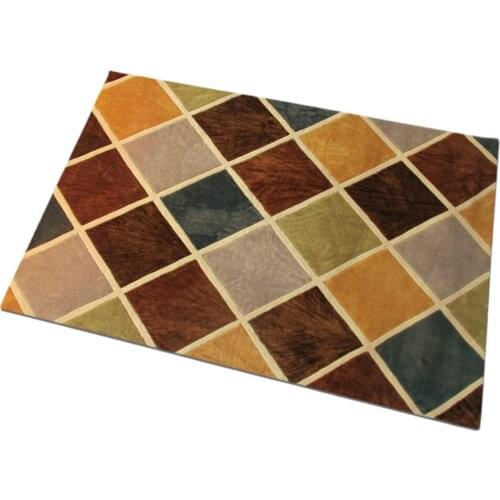 More Diamond square printing foam natural rubber door mat Front Door Mats Carpet Entrance Indoor Non-slip Floor Mat Hallway Rug