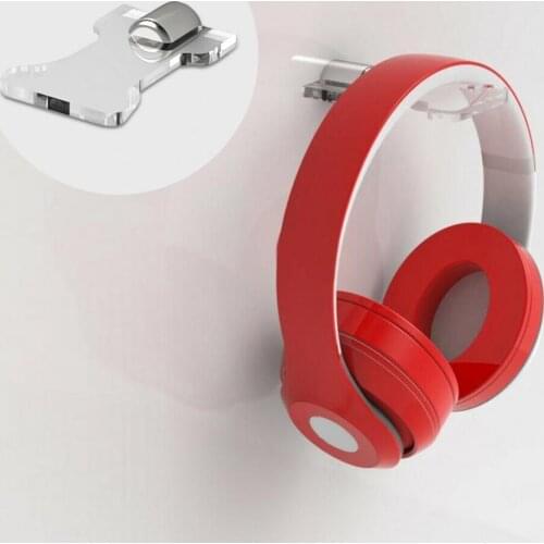 Creative Universal Durable Portable Wall-Mounted Headphone Holder Simple Acrylic Hook Save Space Earphone Bracket Stand