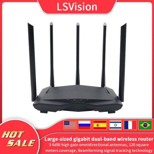 LSVision LS11 AC1200M router wifiGigabit router 5.6dBi DualBand 2.4G/5G Wifi repeater Wireless router