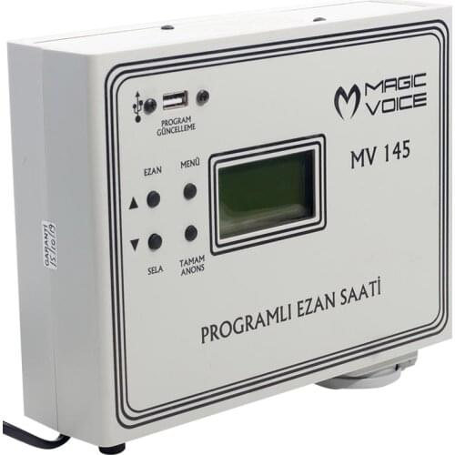 MAGICVOICE MV-145 3 HOCALI PROGRAMMABLE WALL TYPE AZAN CLOCK (TKS-014)