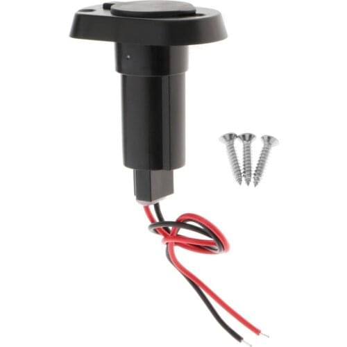 Marine Boat 2 Pin Stern Light Plug-in Pole Base Waterproof snap-on cover