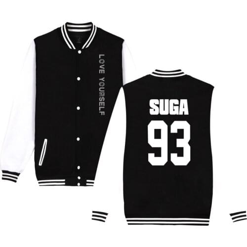 New Bangtan Boys Love Yourself Baseball Jacket Bomber High Quality Jackets Men/Women SUGA JIMIN Clothes Jacket K-pop Sweatshirt