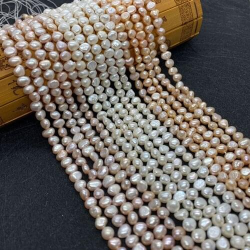 New Natural Fresh Water 5-6mm Rice-shaped Pearl DIY Jewelry Making Fashion Necklace Bracelet Ladies Jewelry Accessories