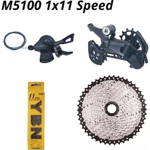 Shimano Deore M5100 1x11 Speed derailleurs Groupset 11 speed right shift lever RD KMC YBN Chain CS sunshine cassette 46T 50T 52T