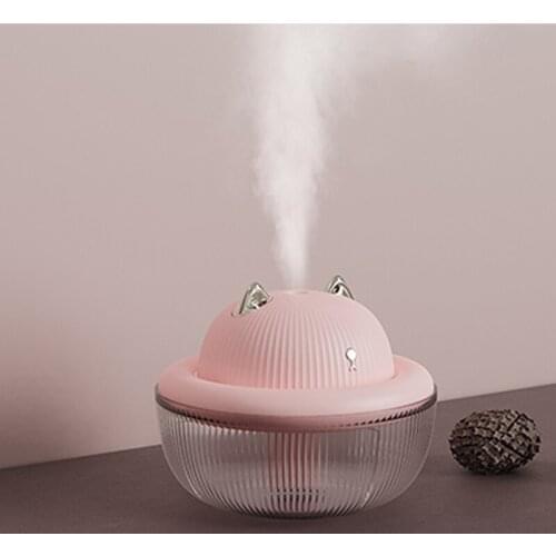 ELOOLE 300 ML Cute Bear Mini USB Portable Air Humidifier Automatic Power Off Nanometer Atomization With Night Light For Car Home