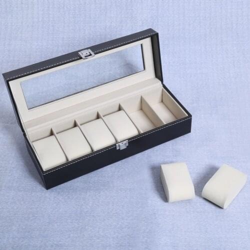 High - end watch case PU watch display box gift box transparent cover watch