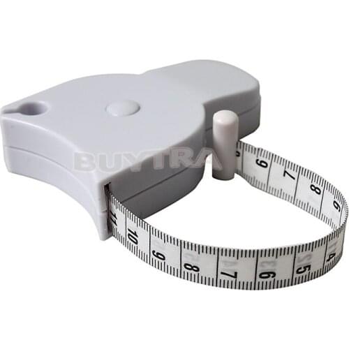 White PVC Body Fat Caliper Measuring Tape Tester Lightweight Fitness Lose Weight Equipmnet For Body Building