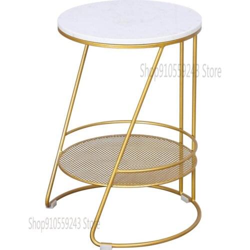 Light Luxury Simple Modern Creative Balcony Table Marble Side Table Corner Table Mini Coffee Table Round Table Sofa Side Table