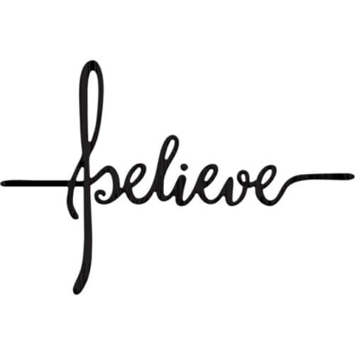 Letter Believe Cutting Die Stencils for Scrapbooking Embossing Paper Album Card Decoration Template Knife Mold New Dies New