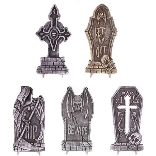 Halloween Garden Decoration Skeleton Tomb Tombstone Spooky Haunted House Party Decor Frighten Kids Indoor Outdoor Decorations