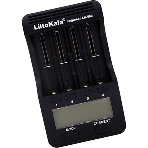 4 Slots Smart Battery Charger Fit for Universal 18650 26650 14500 AA NiMH with LCD Display EU Plug