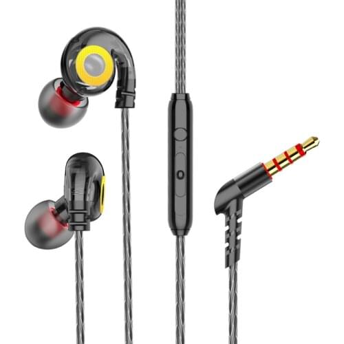 In-Ear Universal Stereo HiFi Music 3.5mm Wired Earphone with Microphone TPE Silicone Earphones for Phone Tablet MP3 Player