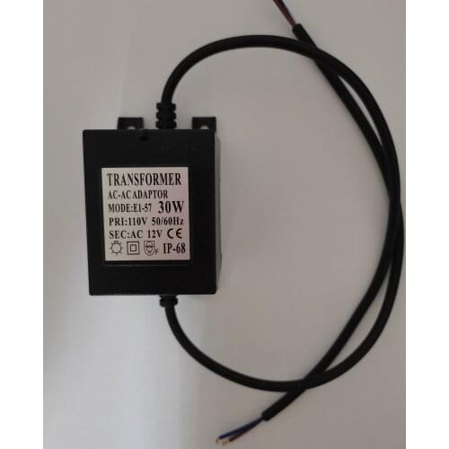 Outdoor Waterproof Transformer 30W AC12V Output for Led Underwater Light 110V/220V input