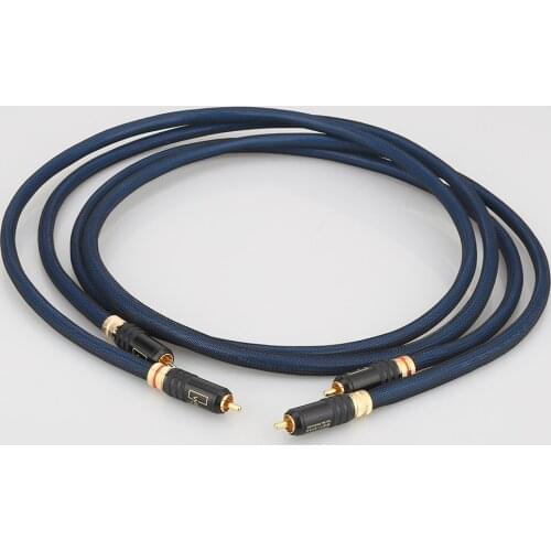 High Quality ST-48B Pair Rca Cable Top Grade Silver Plated RCA Male to Male Cable
