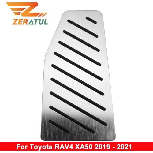 Zeratul Non-Drilling Pedal Cover Footrest Pads Car Pedals Protector Accessories for Toyota RAV4 RAV 4 XA50 2019 2020 2021
