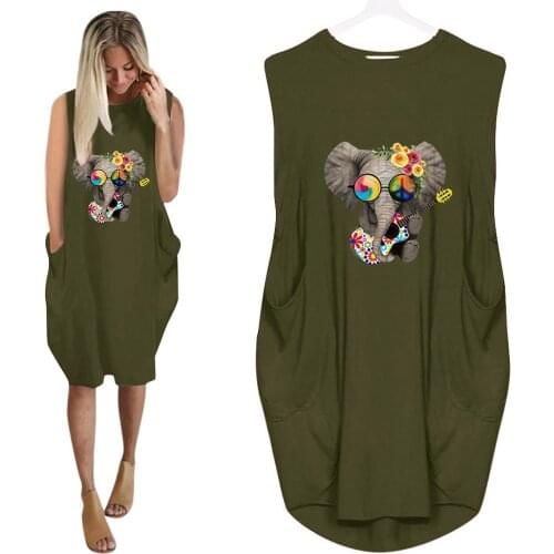 #cc Womens Summer dress women Jumper Ladies Oversized Baggy printing Long Sleeve Pocket Pullover T-shirt dress wholesale