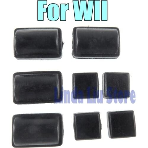 1set White Black Replacement Housing Non Slip Feet Pads Bottom Cover For Wii Rubber Feet Cover Rubber Pad