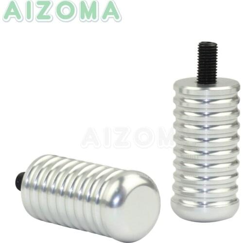 1 Pair CNC Aluminum Foot Peg Pedal Footrest for Harley 883R 883L 48 Sportster Rough Crafts Motorcycle Foot Rest Peg Silver