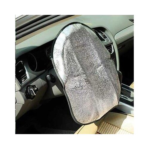 1PC Auto Car Steering Wheel Sun Shade Cover Heat-Resistence Sunshade Aluminum Foil Steering Cover Mat Car Accessories