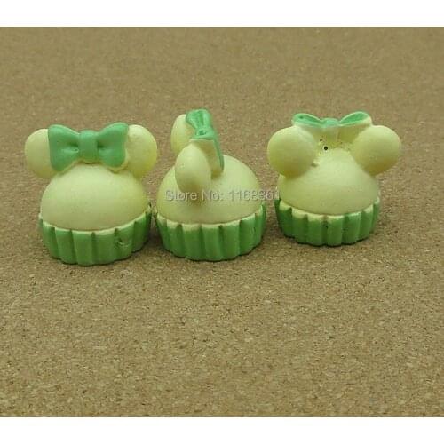 1pcs/lot resin light yellow bowknot plat cake 20mm Cabochons Scrapbooking Hair Bow Center Card Frame Making Craft DIY B001-1