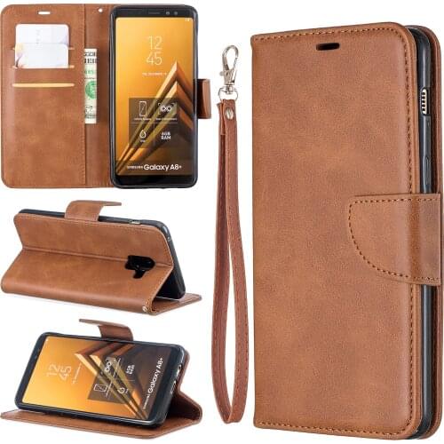 10Pcs/Lot A8 A5 A6 2018 A530 Case PU Leather Stand Case For Samsung A3 A5 2017 Book Flip Phone Cases For Galaxy A7 2018 A750