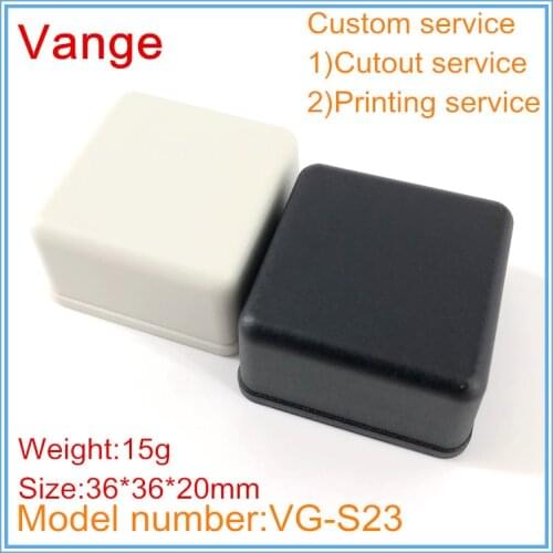 10pcs/lot injected molded box IP54 ABS plastic diy enclosure box for electronic device 36*36*20mm