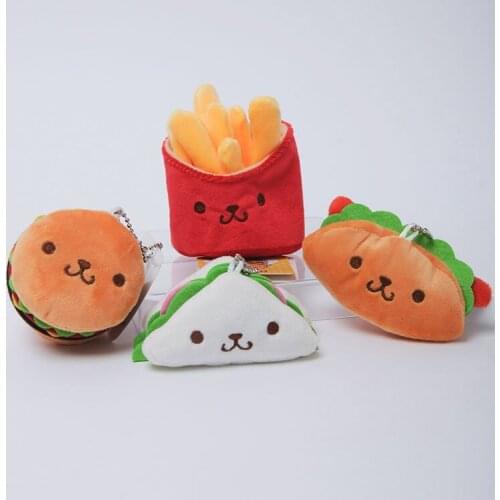 12Pcs/Lot 10CM Swich Random Combination Mini Cute Soft Plush Keychain for Bag Key Pendant