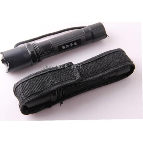 300pcs/lot Torch Soft Nylon Pouch Holster w/ Tight Closure Flashlight sets. 18 cm nylon protective bags for C8 flashlight