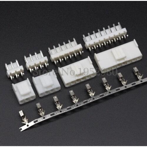 50 Set VH3.96 Connector 2/3/4/5/6/7/8/9/10/11/12P 3.96mm Right Angle 90 Degree Header + Housing / Wafer + Terminal