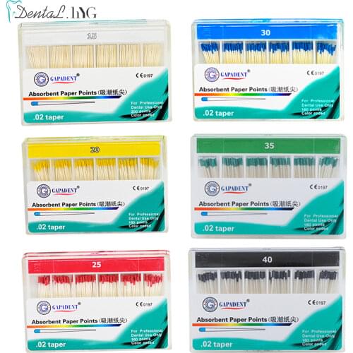 160Pcs/Pack Dental Absorbent Paper Points Root Cancel Endodontics Cotton Fiber Tips Dentist Product Mixed Sizes#15-40