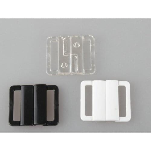 Free Shipping 60 sets / lot plastic bra buckles front closure swimwear clip bikini clasp 20mm 3 color