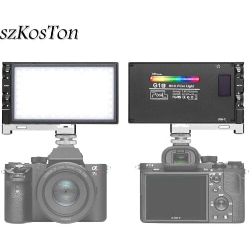 Dimmable RGB Video Light 2500K-8500K Rechargeable Colorful Photography Studio Lighting For Youtube Video Conference Camera Lamp