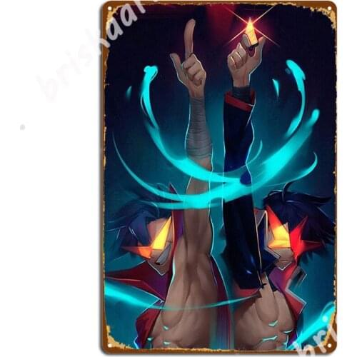Gurren Lagann: Kamina &Amp; Simon Metal Signs Club Home personalized Wall Wall Plaque Tin sign Posters